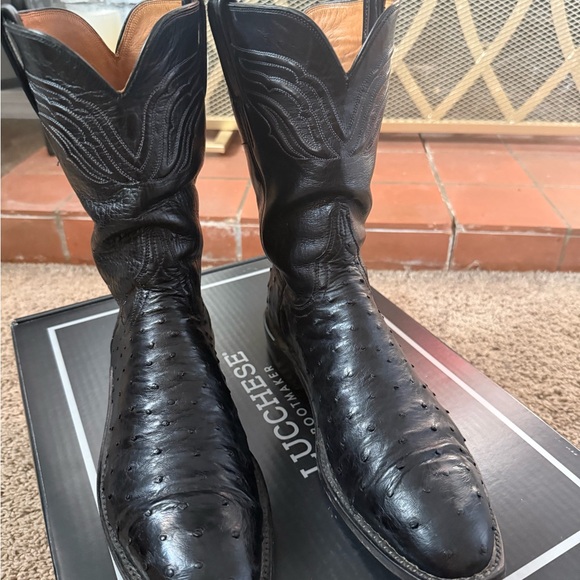 Lucchese Other - Used Lucchese black ostrich roper style boots